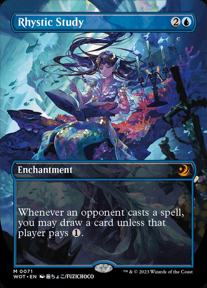 Rhystic Study 71 (Wilds of Eldraine: Enchanting Tales)  - Borderless | Good Games Morley