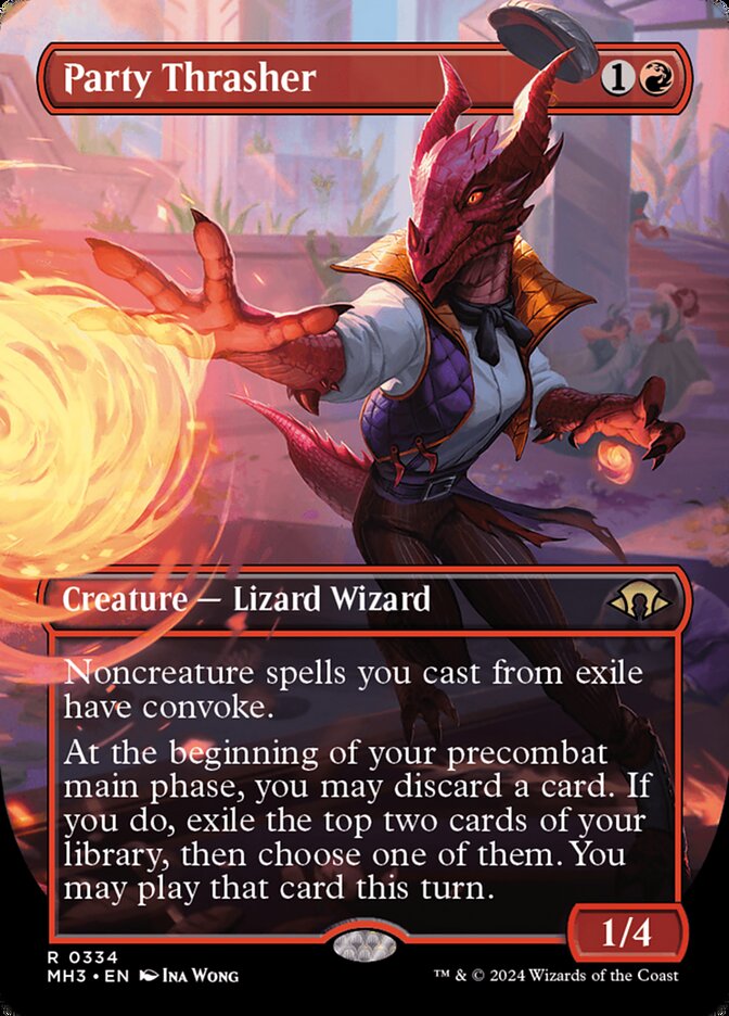 Party Thrasher 334/319 (Modern Horizons 3)  - Borderless Foil | Good Games Morley