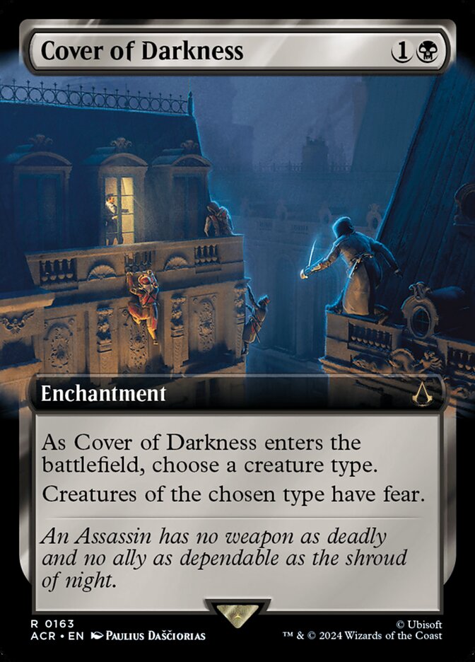Cover of Darkness 163/110 (Universes Beyond: Assassin's Creed)  - Extended Art | Good Games Morley