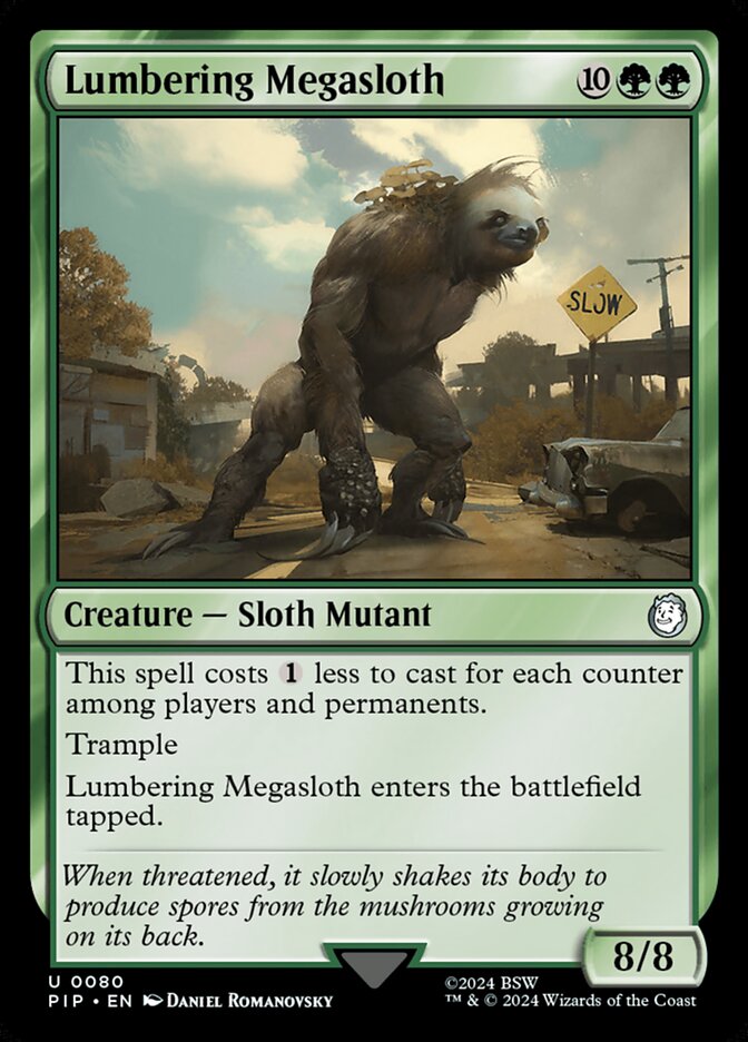 Lumbering Megasloth 80/326 (Universes Beyond: Fallout)  | Good Games Morley