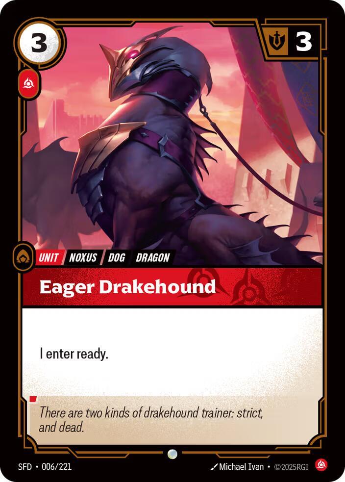 Eager Drakehound 6/221 (Spiritforged)  | Good Games Morley