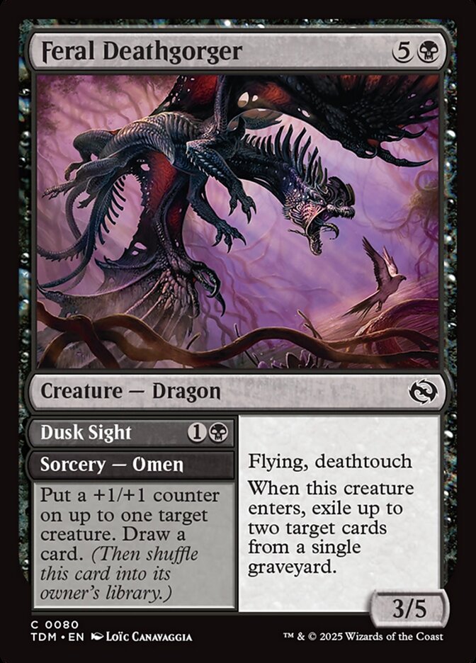 Feral Deathgorger // Dusk Sight 80/291 (Tarkir: Dragonstorm)  | Good Games Morley