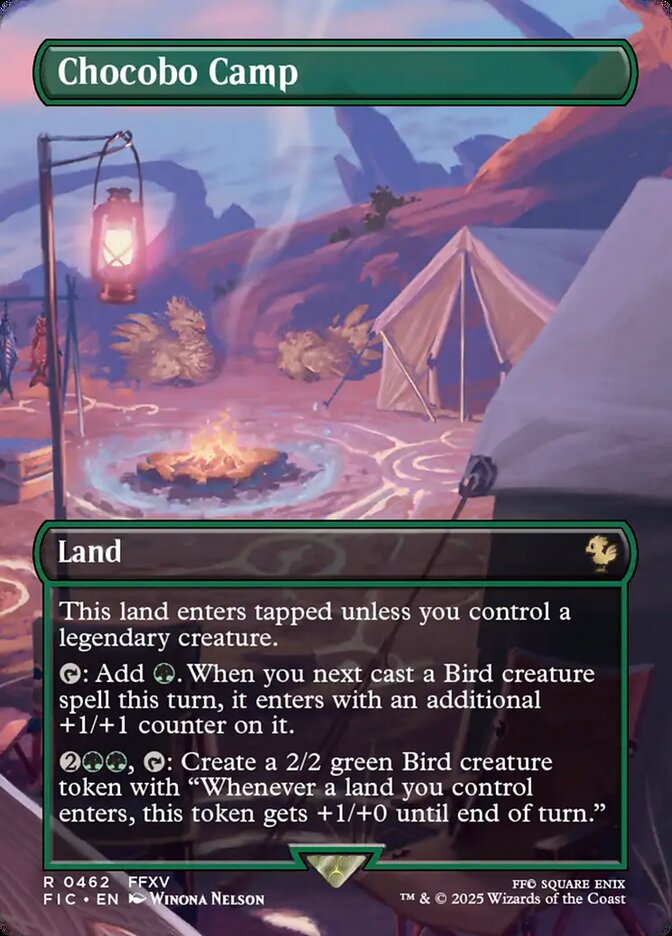 Chocobo Camp 462/100 (Commander: FINAL FANTASY)  - Borderless Foil | Good Games Morley