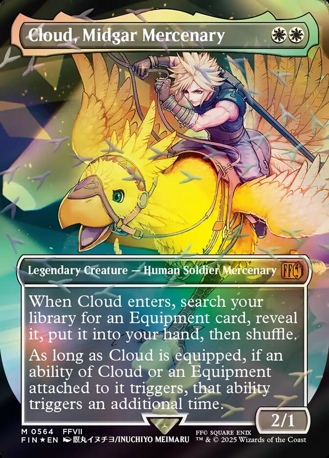Cloud, Midgar Mercenary  564/309 (FINAL FANTASY)  - Borderless Chocobo Track Foil | Good Games Morley