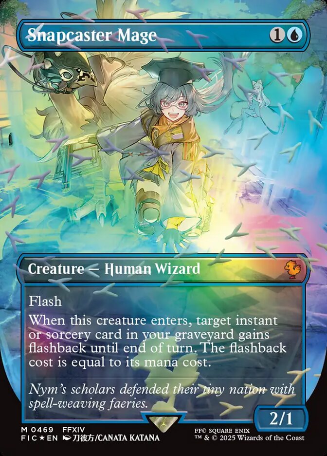 Snapcaster Mage 469 (Commander: FINAL FANTASY)  - Borderless Chocobo Track Foil | Good Games Morley