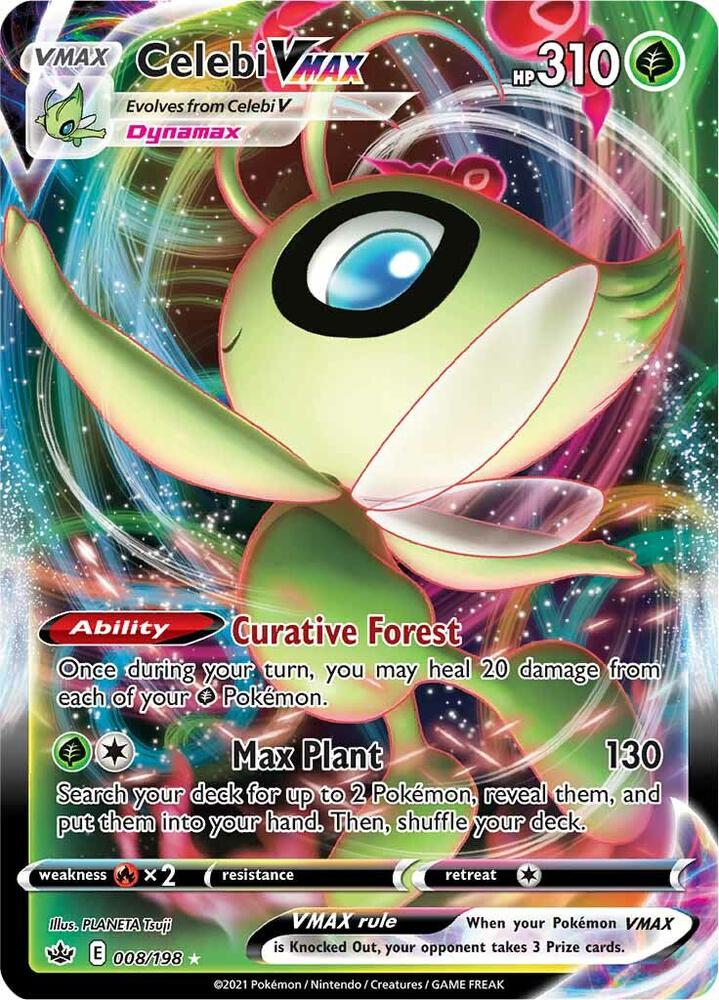 Celebi VMAX 008/198 (SWSH06: Chilling Reign)  - Holofoil | Good Games Morley