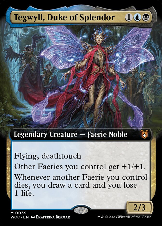 Tegwyll, Duke of Splendor 39/173 (Commander: Wilds of Eldraine)  - Extended Art | Good Games Morley