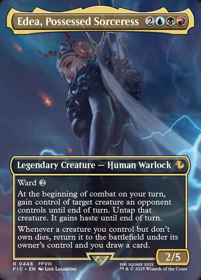 Edea, Possessed Sorceress 448 (Commander: FINAL FANTASY)  - Borderless Foil | Good Games Morley