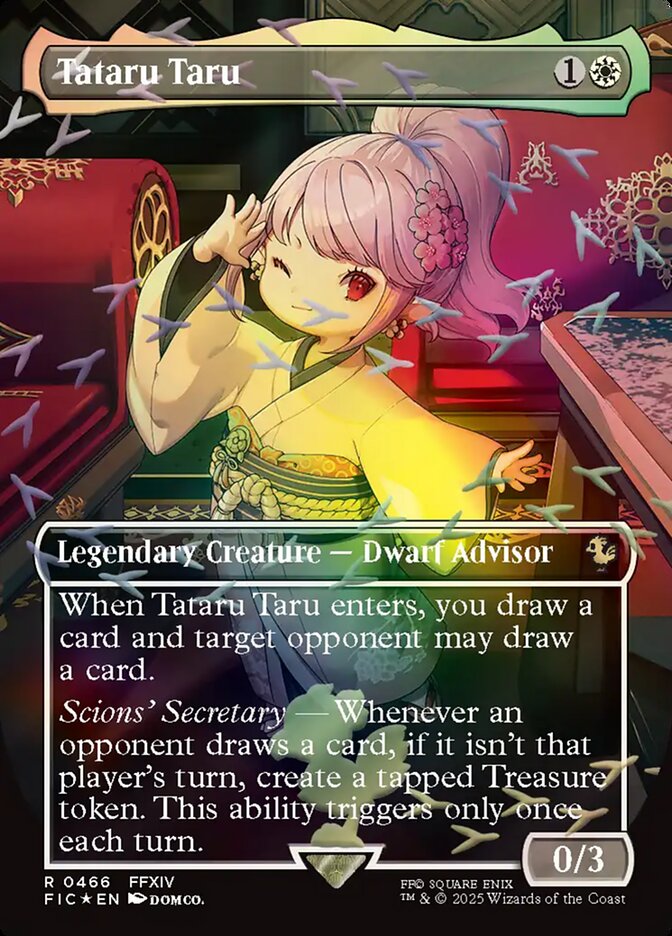 Tataru Taru 466 (Commander: FINAL FANTASY)  - Borderless Chocobo Track Foil | Good Games Morley