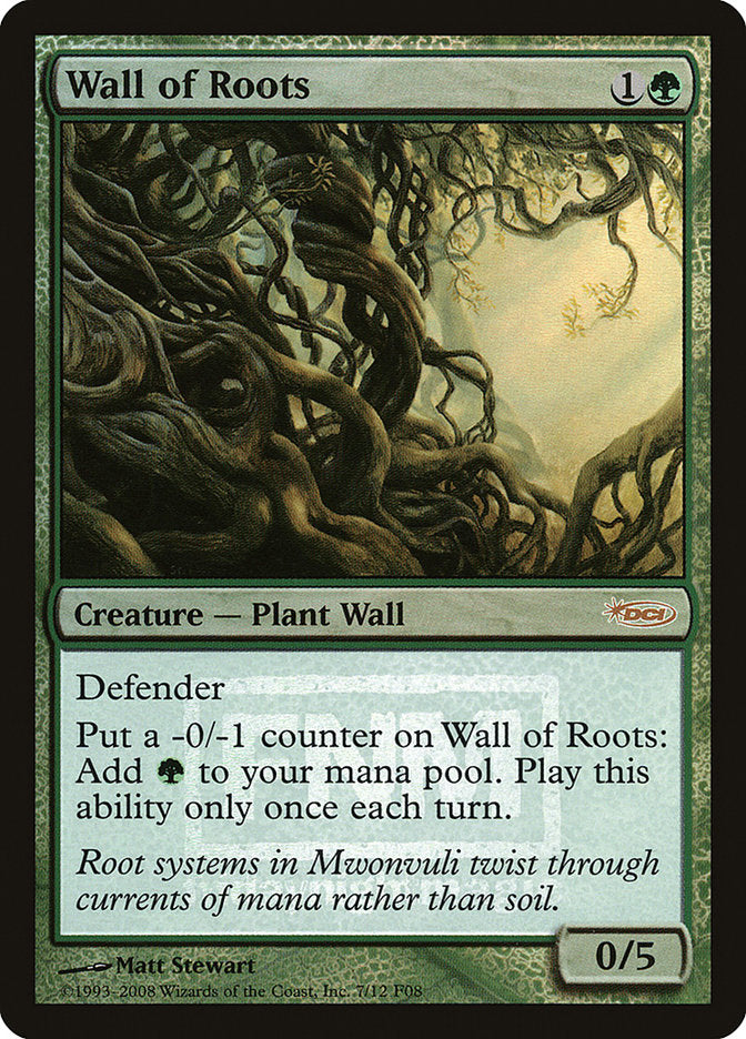 Wall of Roots 7/12 (FNM Promos)  - Foil | Good Games Morley