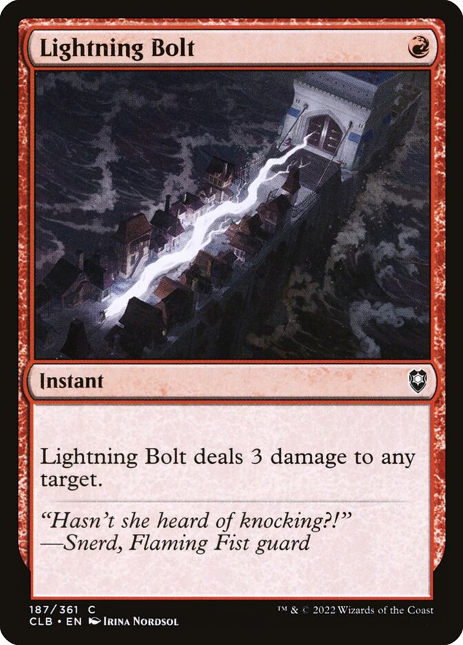 Lightning Bolt 187 (Commander Legends: Battle for Baldur's Gate)  | Good Games Morley
