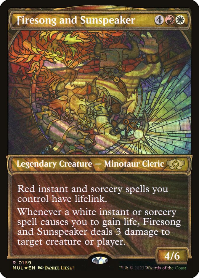 Firesong and Sunspeaker 169 (March of the Machine: Multiverse Legends)  - Showcase Halo Foil | Good Games Morley