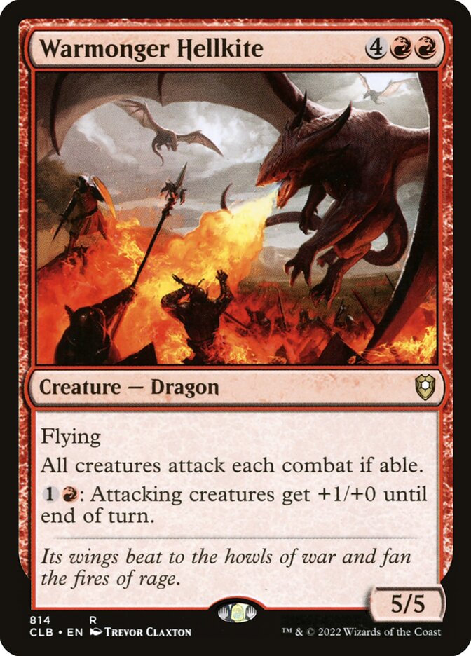 Warmonger Hellkite 814 (Commander Legends: Battle for Baldur's Gate)  | Good Games Morley