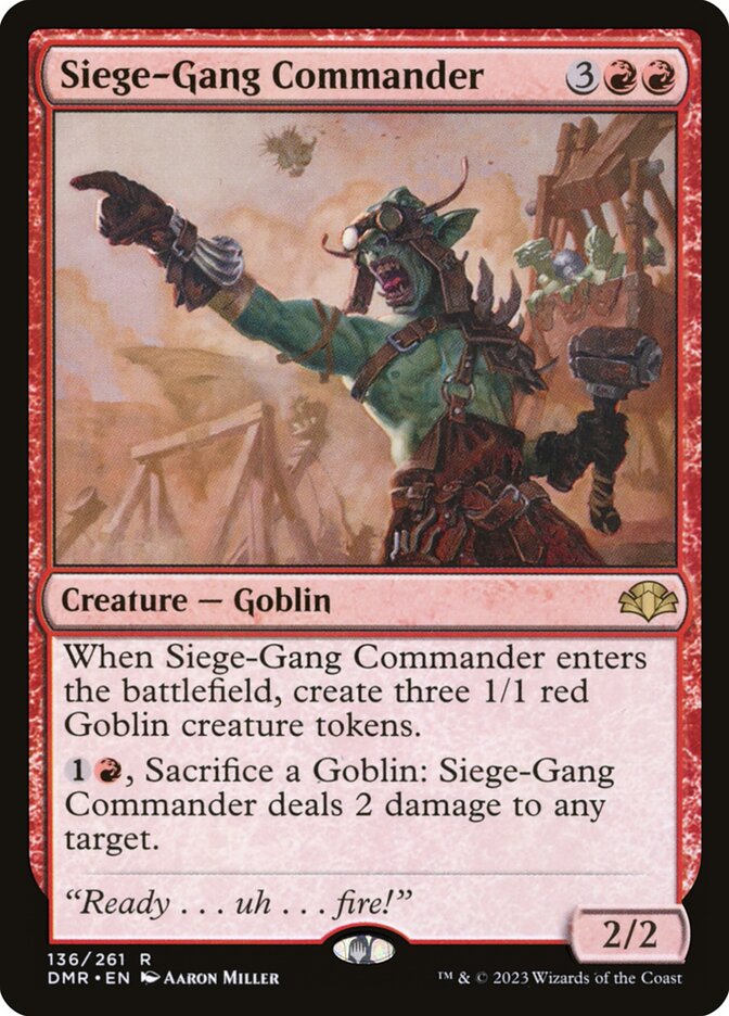 Siege-Gang Commander 136/261 (Dominaria Remastered)  - Foil | Good Games Morley