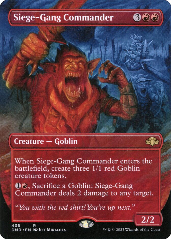 Siege-Gang Commander 436/261 (Dominaria Remastered)  - Borderless | Good Games Morley