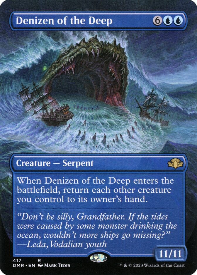 Denizen of the Deep 417/261 (Dominaria Remastered)  - Borderless Foil | Good Games Morley