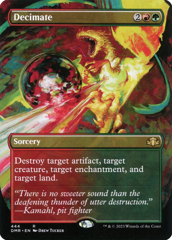 Decimate 444/261 (Dominaria Remastered)  - Borderless Foil | Good Games Morley