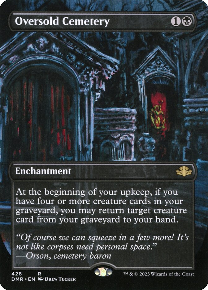 Oversold Cemetery 428/261 (Dominaria Remastered)  - Borderless | Good Games Morley