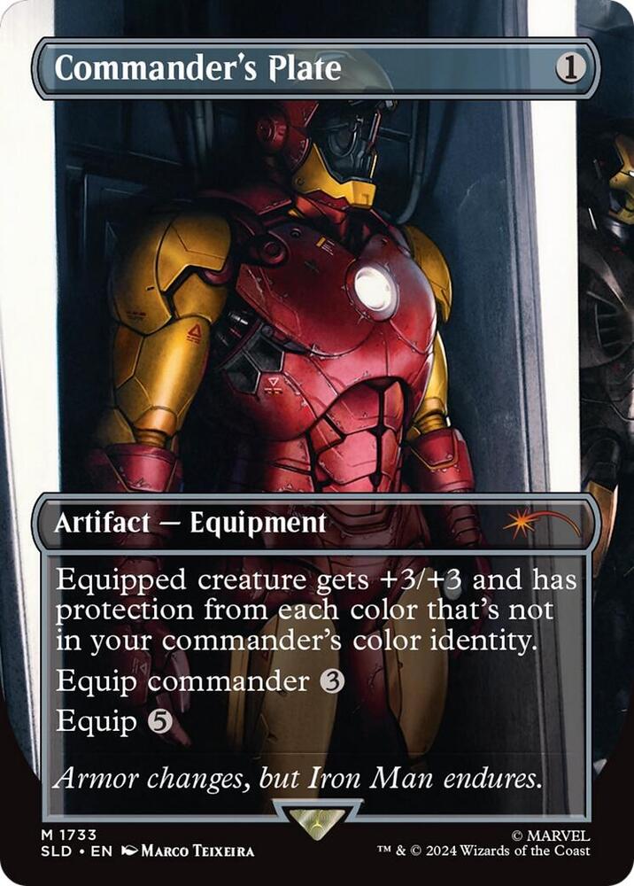 Commander's Plate 1733 (Secret Lair Drop Series)  - Borderless Rainbow Foil | Good Games Morley