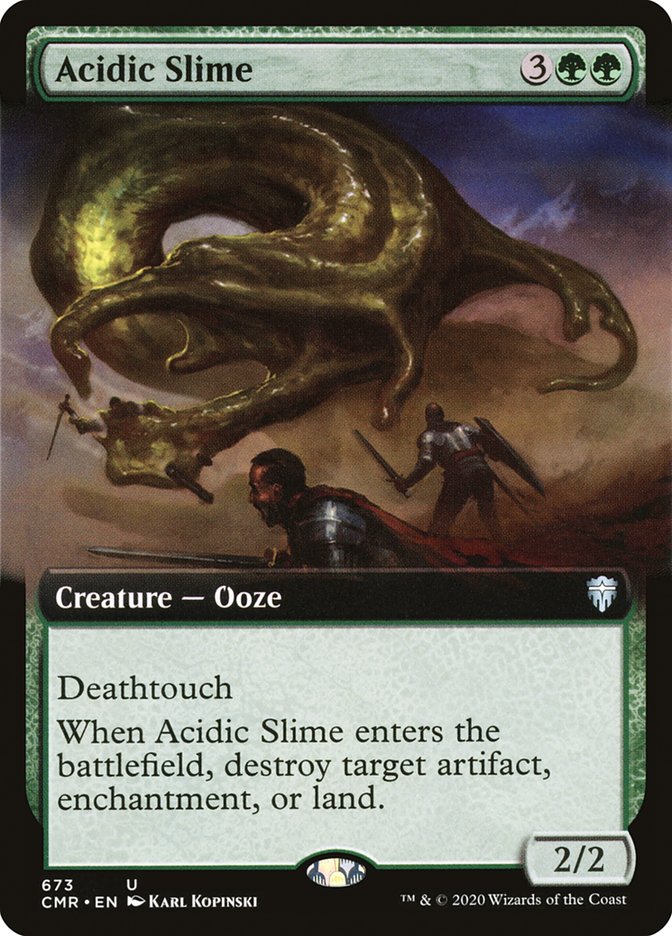 Acidic Slime 673 (Commander Legends)  - Extended Art | Good Games Morley