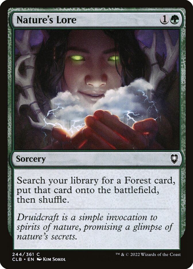 Nature's Lore 244 (Commander Legends: Battle for Baldur's Gate)  - Foil | Good Games Morley