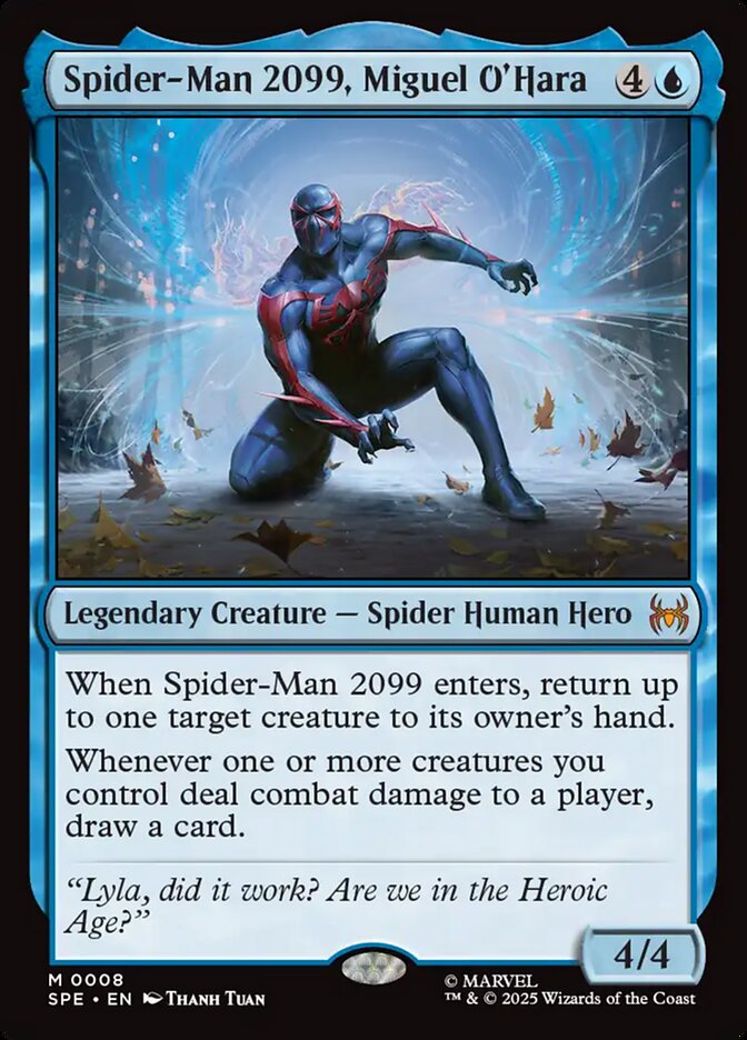 Spider-Man 2099, Miguel O'Hara 8/20 (Marvel's Spider-Man: Eternal-Legal)  - Foil | Good Games Morley