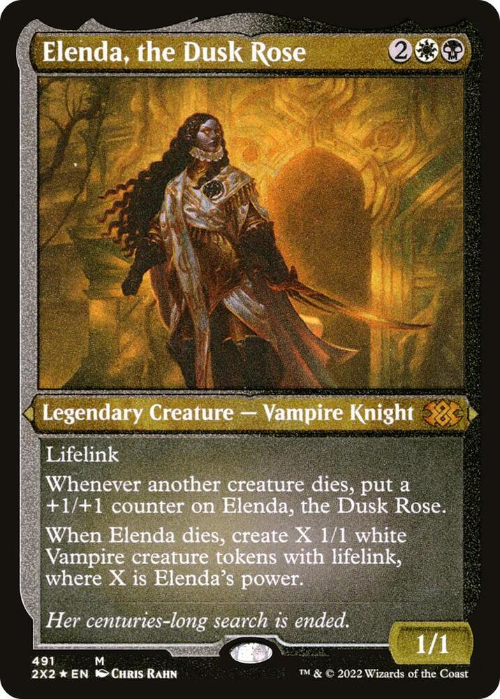 Elenda the Dusk Rose Foil Etched 491 (Double Masters 2022)  - Foil | Good Games Morley