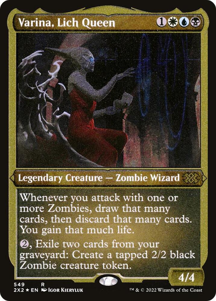 Varina Lich Queen Foil Etched 549 (Double Masters 2022)  - Foil | Good Games Morley