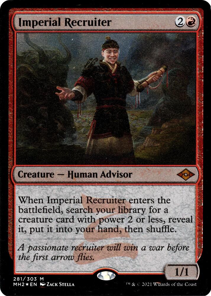 Imperial Recruiter Foil Etched 281 (Modern Horizons 2)  - Foil | Good Games Morley