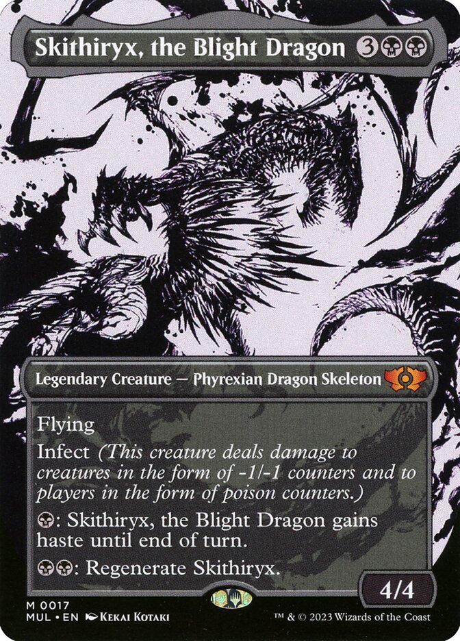 Skithiryx, the Blight Dragon 17 (March of the Machine: Multiverse Legends)  - Borderless Foil | Good Games Morley