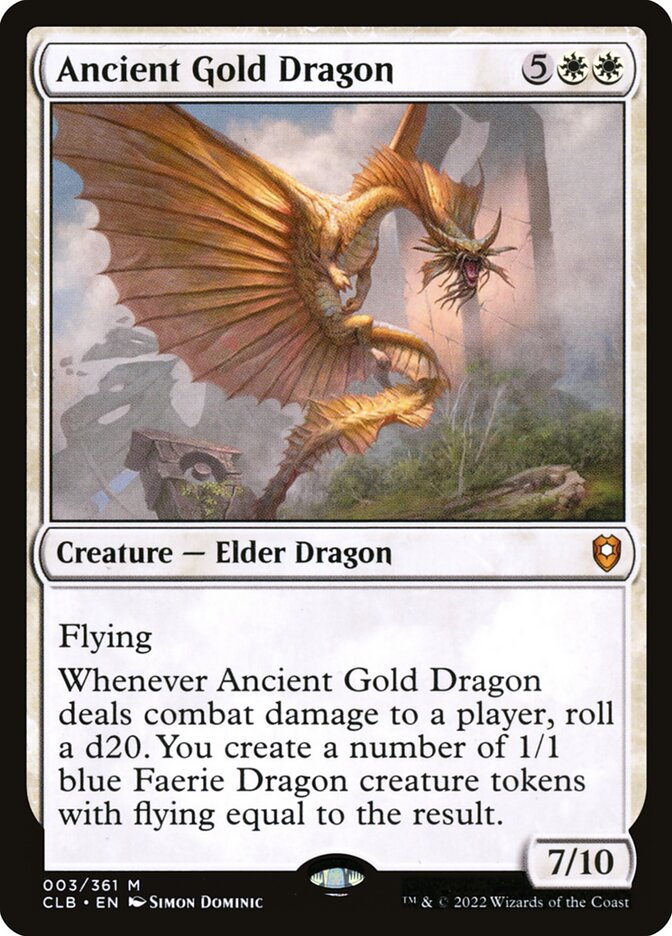 Ancient Gold Dragon 3 (Commander Legends: Battle for Baldur's Gate)  | Good Games Morley