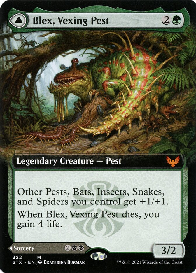 Blex, Vexing Pest // Search for Blex 322 (Strixhaven: School of Mages)  | Good Games Morley