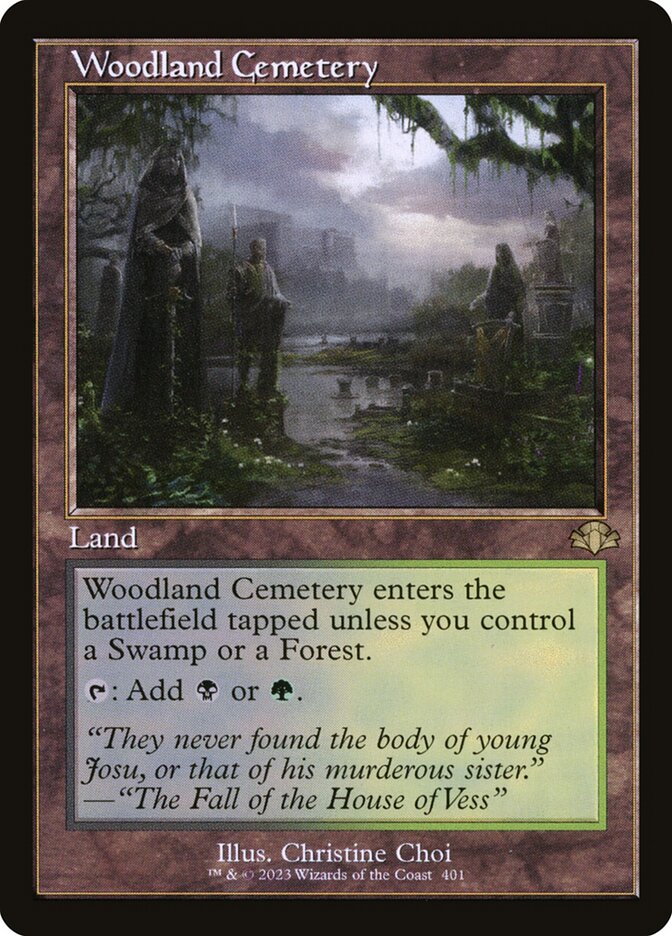 Woodland Cemetery 401/261 (Dominaria Remastered)  - Retro | Good Games Morley