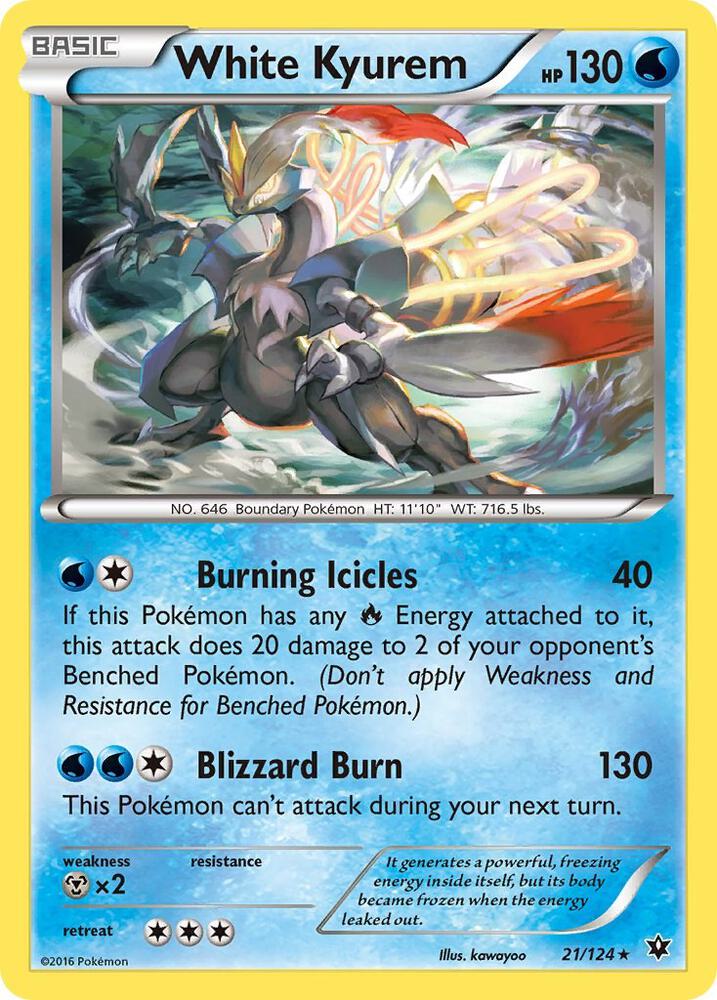 White Kyurem 21/124 (XY - Fates Collide)  - Holofoil | Good Games Morley