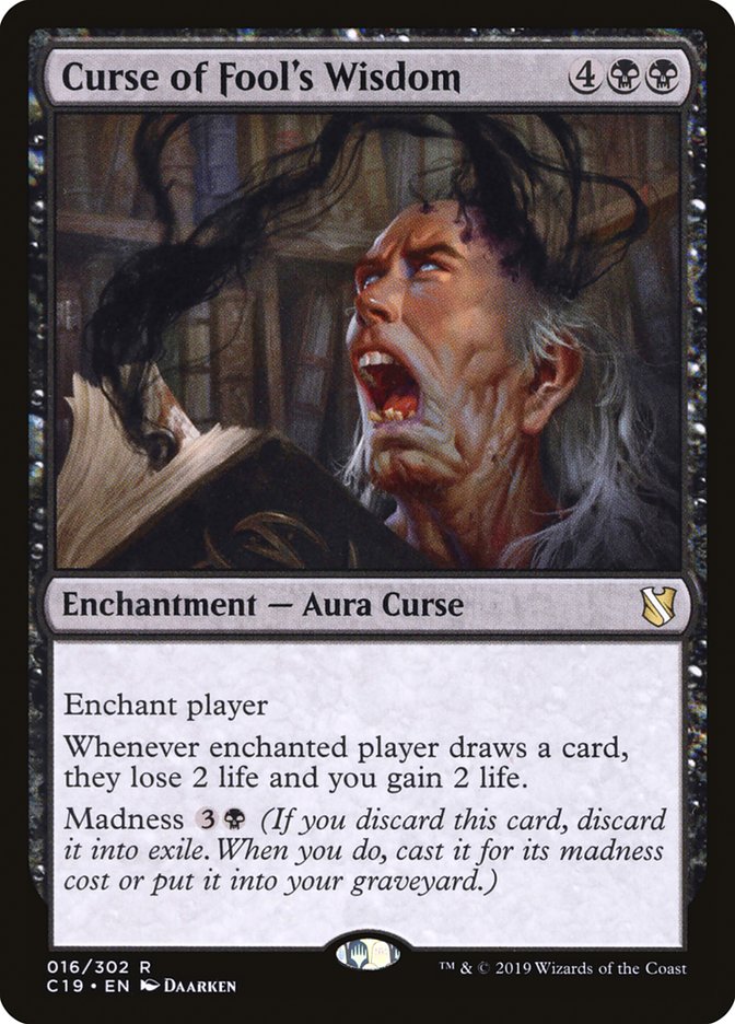 Curse of Fool's Wisdom 16 (Commander 2019)  | Good Games Morley