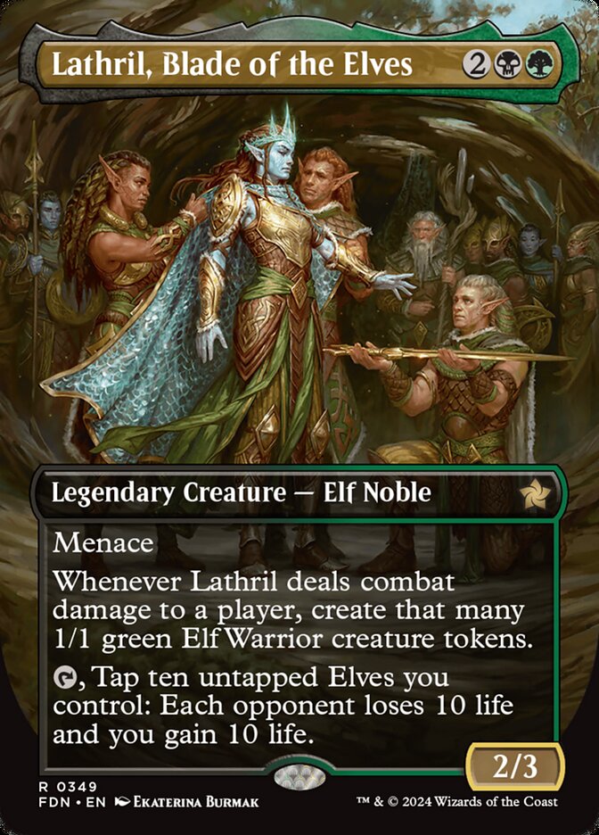 Lathril, Blade of the Elves 349/291 (Foundations)  - Borderless | Good Games Morley
