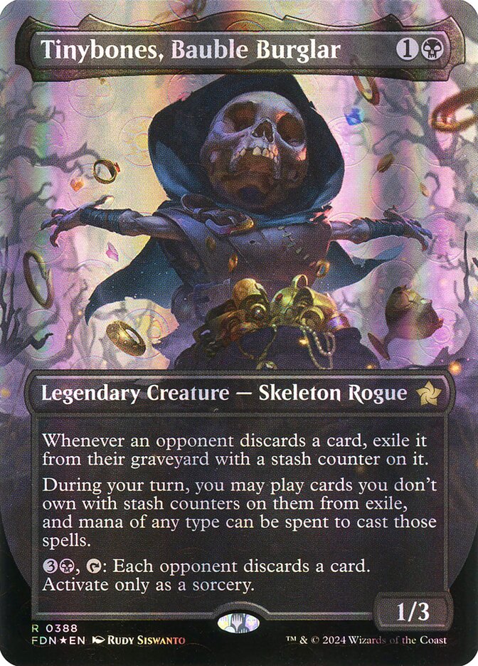 Tinybones, Bauble Burglar 388/291 (Foundations)  - Borderless Mana Foil | Good Games Morley