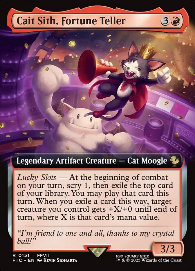 Cait Sith, Fortune Teller 151 (Commander: FINAL FANTASY)  - Extended Art | Good Games Morley