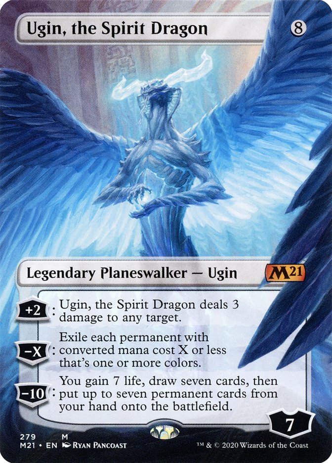 Ugin, the Spirit Dragon 279 (Core Set 2021)  - Borderless Foil | Good Games Morley