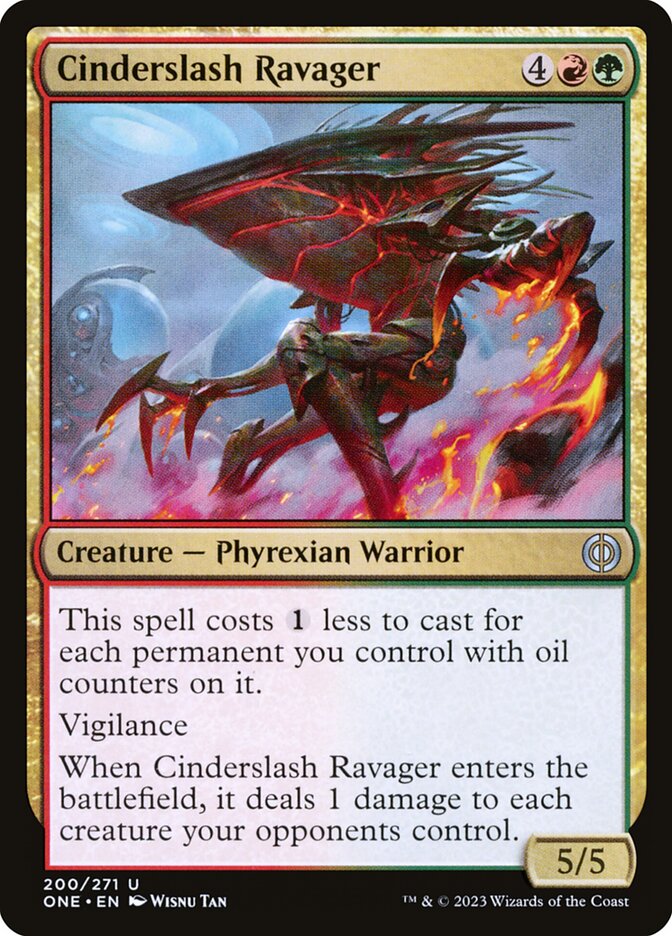 Cinderslash Ravager 200/271 (Phyrexia: All Will Be One)  - Foil | Good Games Morley