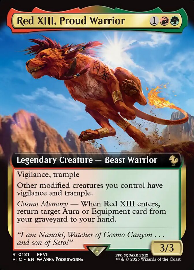Red XIII, Proud Warrior 181 (Commander: FINAL FANTASY)  - Extended Art | Good Games Morley