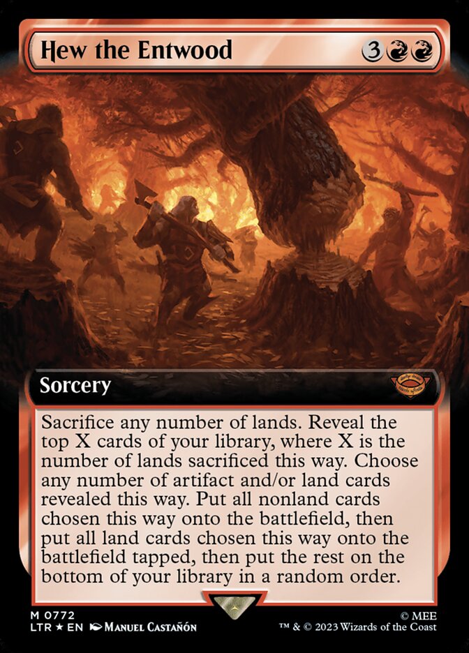 Hew the Entwood 772/281 (Universes Beyond: The Lord of the Rings: Tales of Middle-earth)  - Extended Art Foil | Good Games Morley