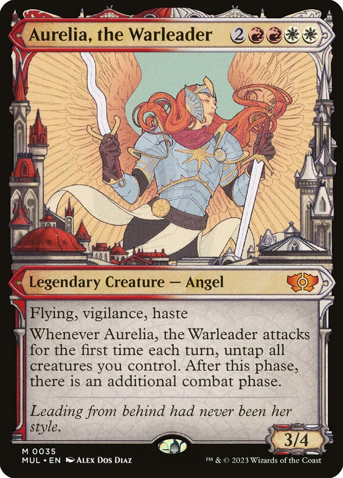 Aurelia, the Warleader 35/65 (March of the Machine: Multiverse Legends)  - Showcase | Good Games Morley