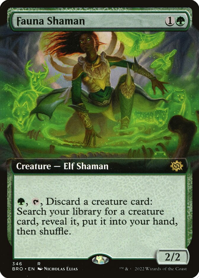 Fauna Shaman Extended Art 346 (The Brothers' War)  - Foil | Good Games Morley