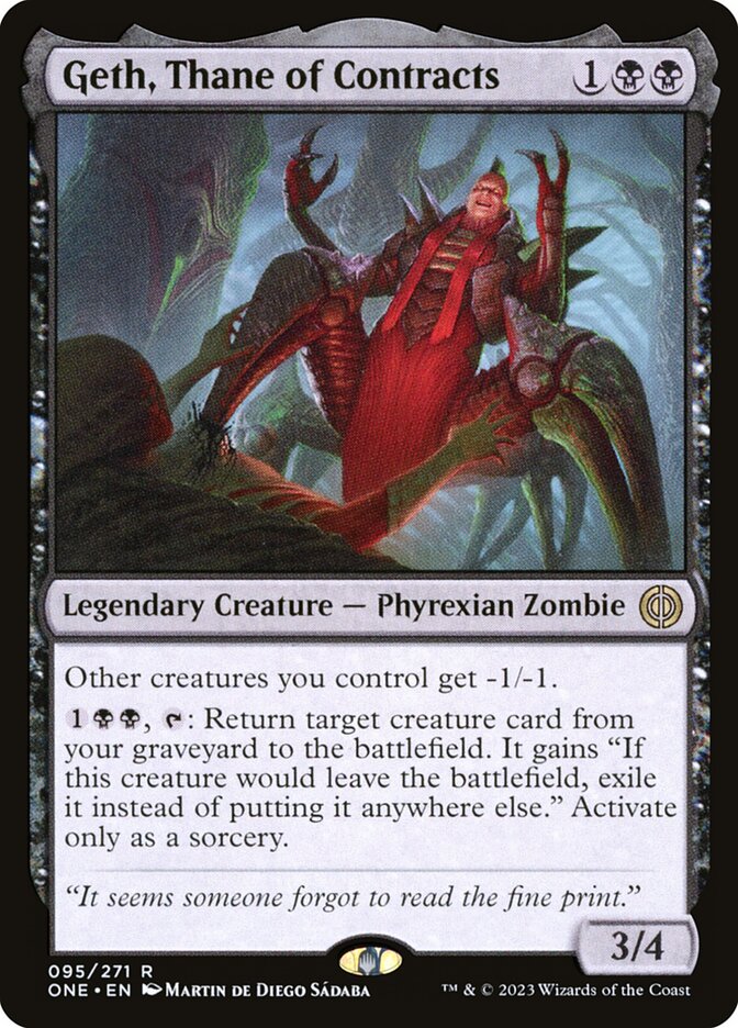Geth, Thane of Contracts 95 (Phyrexia: All Will Be One)  - Foil | Good Games Morley