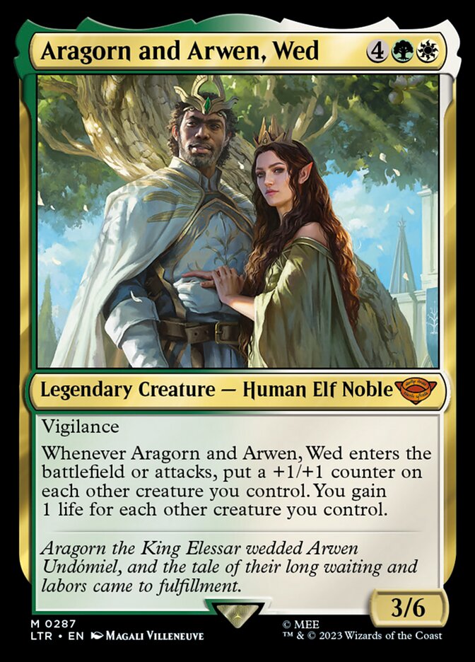 Aragorn and Arwen, Wed 287 (Universes Beyond: The Lord of the Rings: Tales of Middle-earth)  - Foil | Good Games Morley