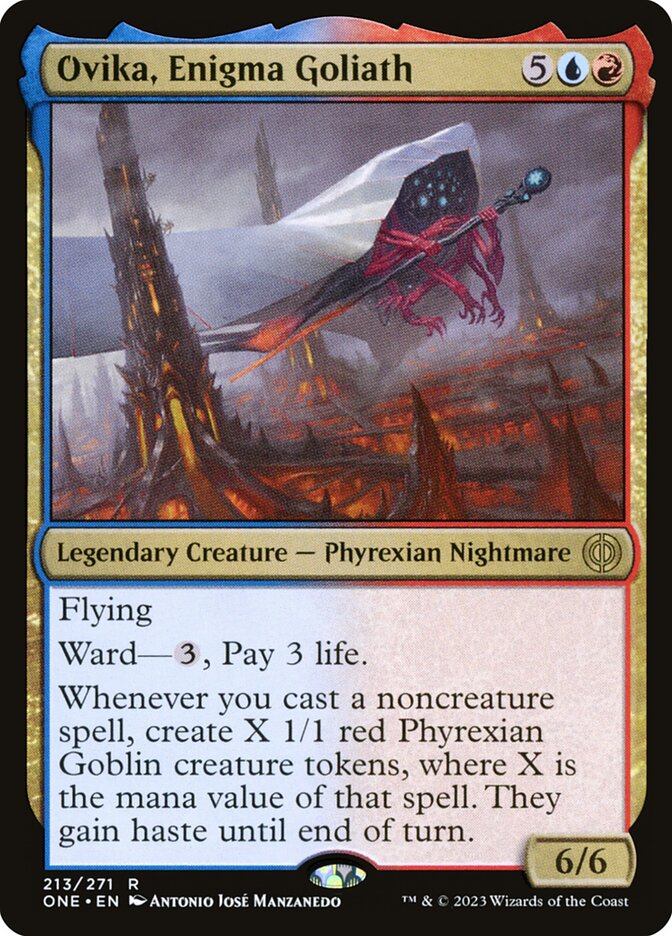 Ovika, Enigma Goliath 213/271 (Phyrexia: All Will Be One)  - Foil | Good Games Morley