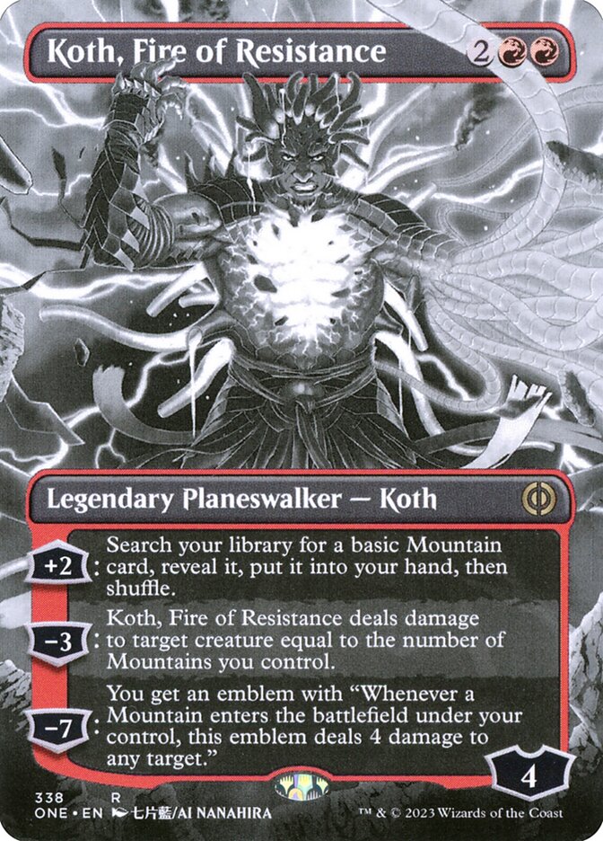Koth, Fire of Resistance 338/271 (Phyrexia: All Will Be One)  - Borderless | Good Games Morley