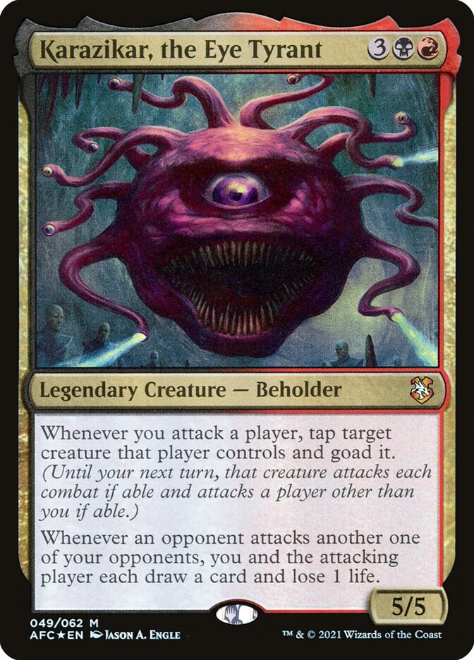 Karazikar the Eye Tyrant 49 (Commander: Adventures in the Forgotten Realms)  - Foil | Good Games Morley
