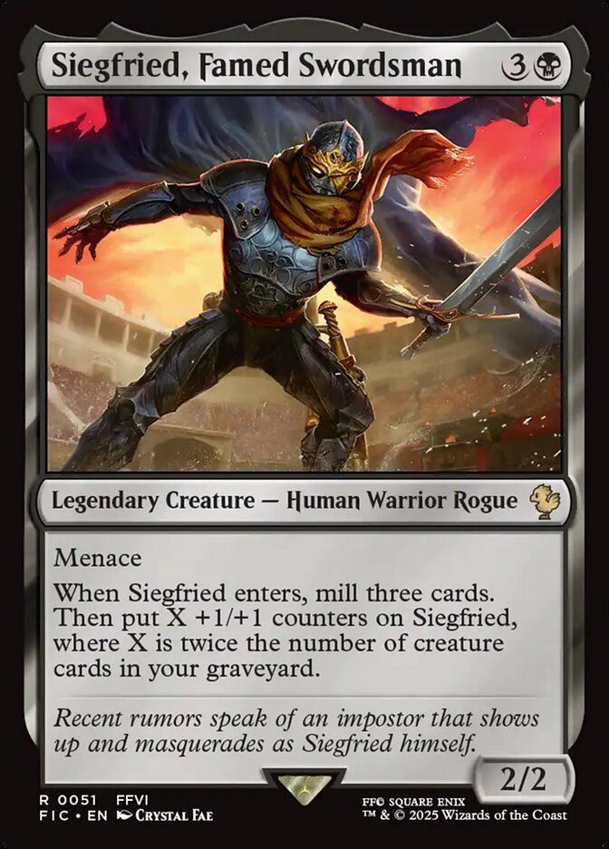 Siegfried, Famed Swordsman 51 (Commander: FINAL FANTASY)  | Good Games Morley